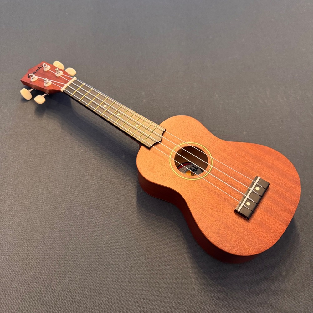 Amahi Soprano Ukulele Mahogany Finish 4 String Musical Instrument‎ with Case